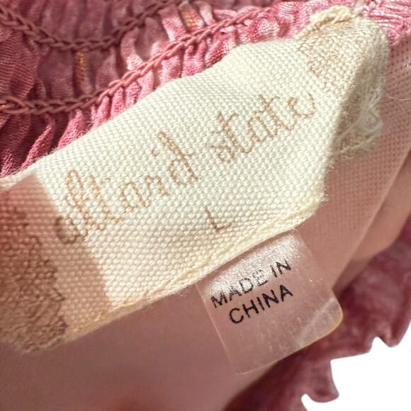 Altar'd State Maya Snakeskin Pink Mauve and Gold long bell sleeve dress Large - Picture 8 of 10